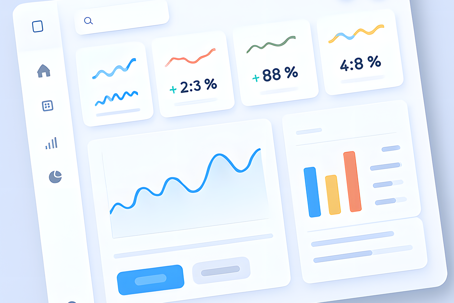 Écran affichant différents graphiques, illustrant le suivi et la maîtrise du site par son propriétaire.